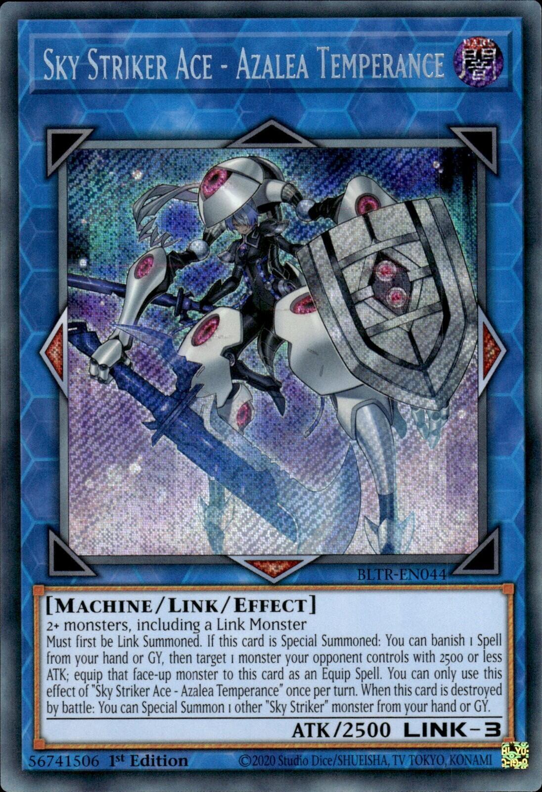 Sky Striker Ace - Azalea Temperance [BLTR-EN044] Secret Rare | Jomio and Rueliete's Cards and Comics