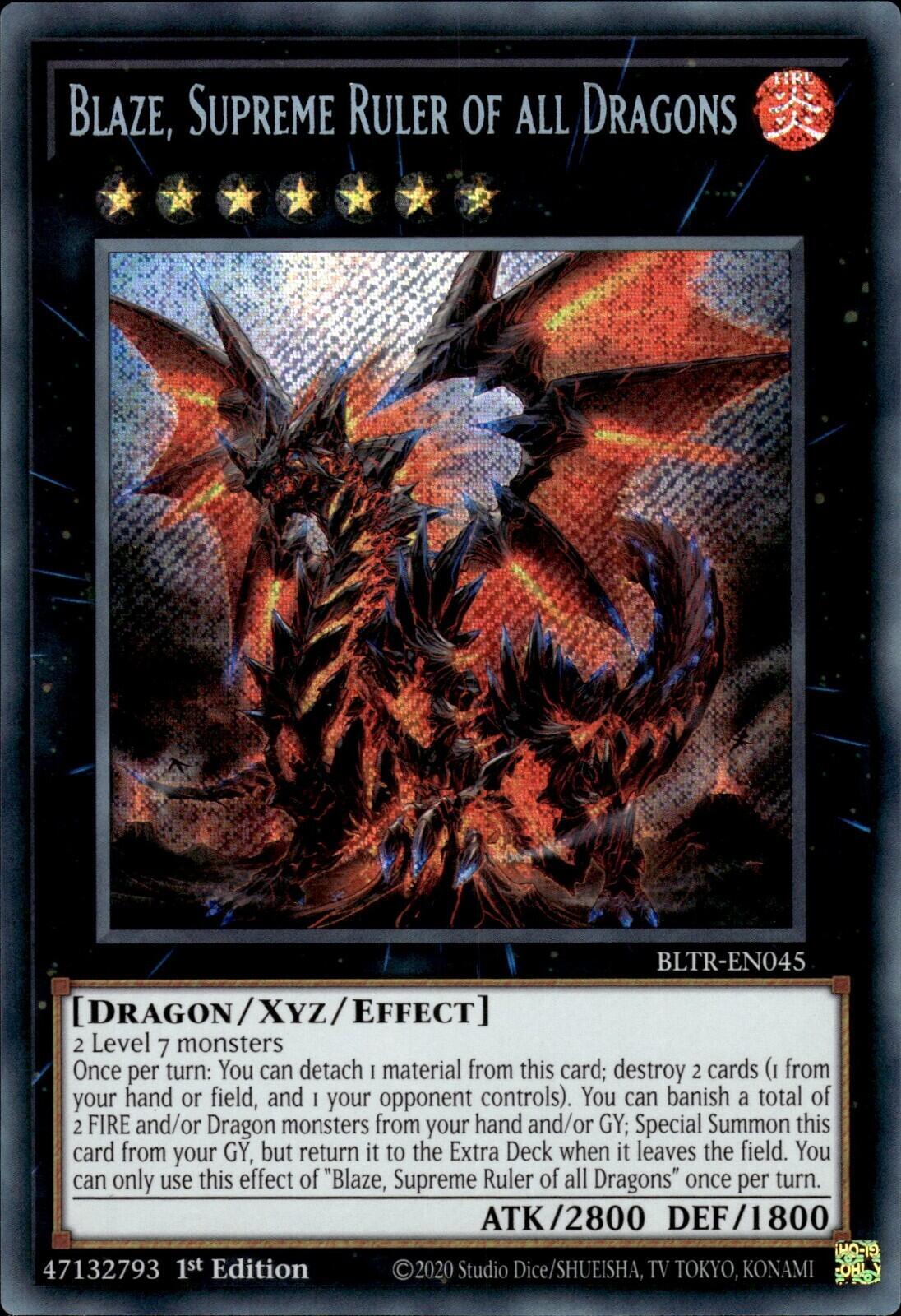 Blaze, Supreme Ruler of all Dragons [BLTR-EN045] Secret Rare | Jomio and Rueliete's Cards and Comics