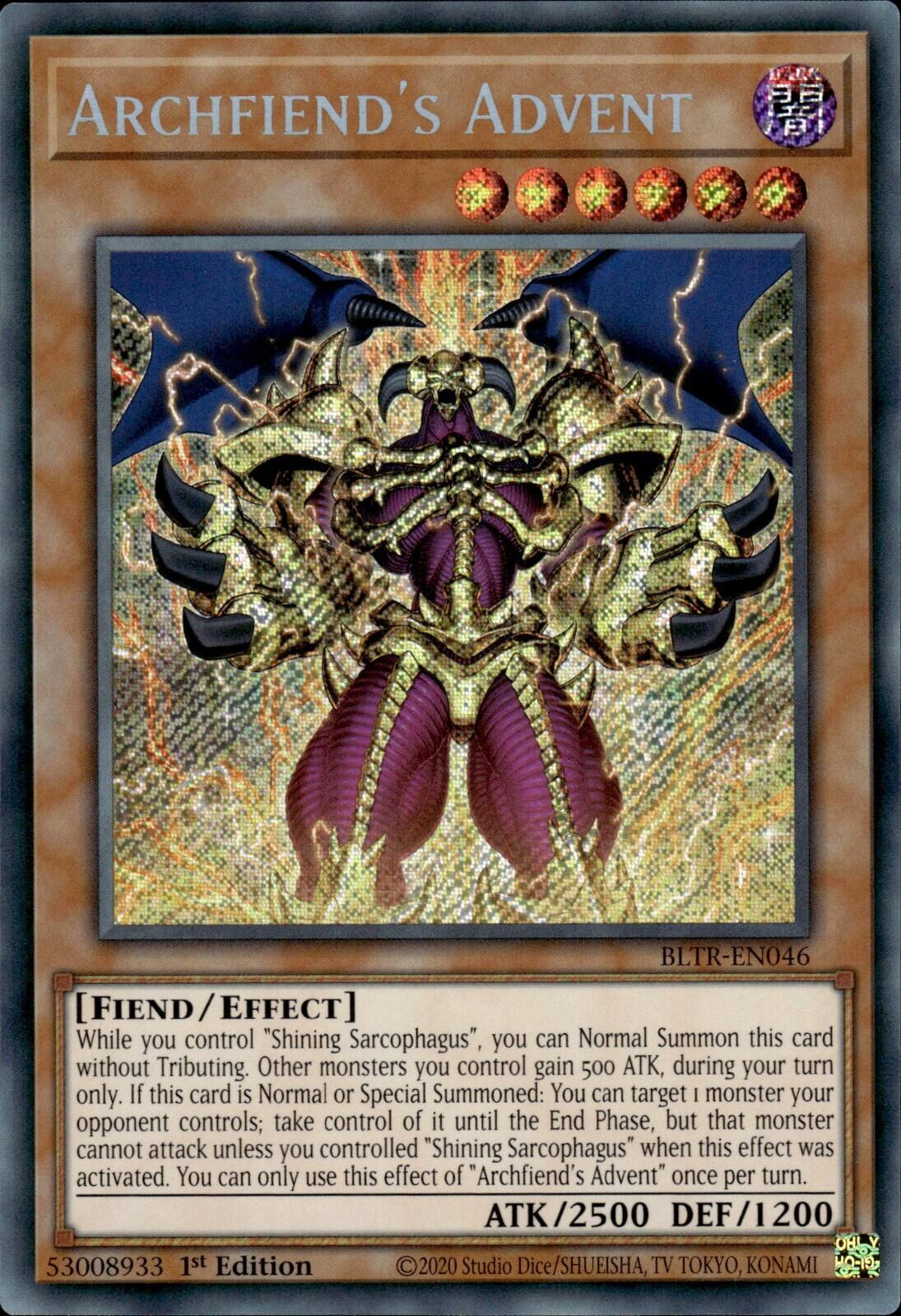 Archfiend's Advent [BLTR-EN046] Secret Rare | Jomio and Rueliete's Cards and Comics