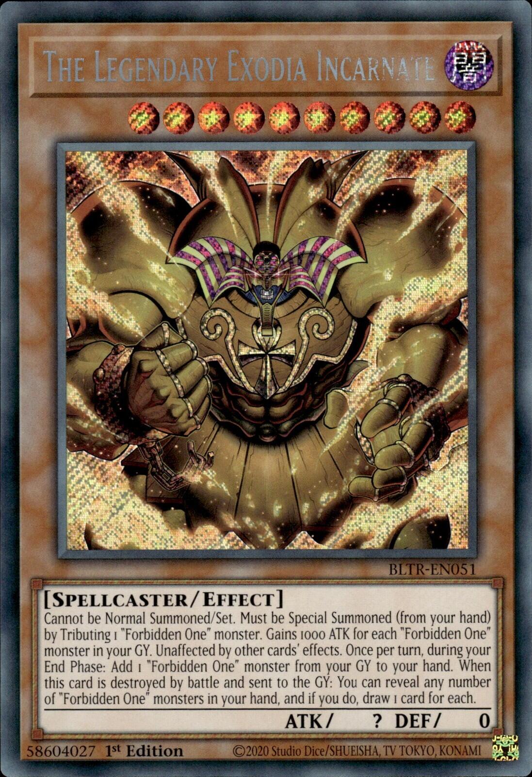The Legendary Exodia Incarnate [BLTR-EN051] Secret Rare | Jomio and Rueliete's Cards and Comics