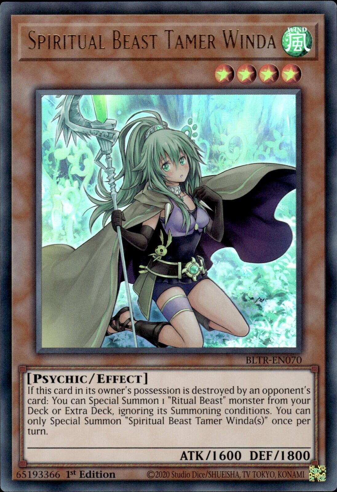 Spiritual Beast Tamer Winda [BLTR-EN070] Ultra Rare | Jomio and Rueliete's Cards and Comics