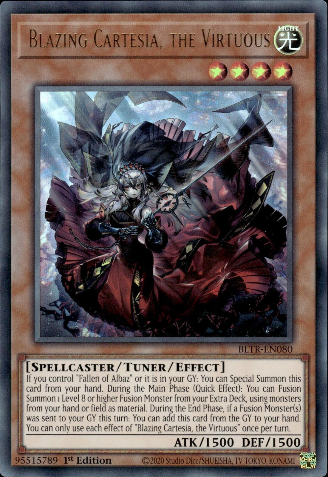 Blazing Cartesia, the Virtuous [BLTR-EN080] Ultra Rare | Jomio and Rueliete's Cards and Comics