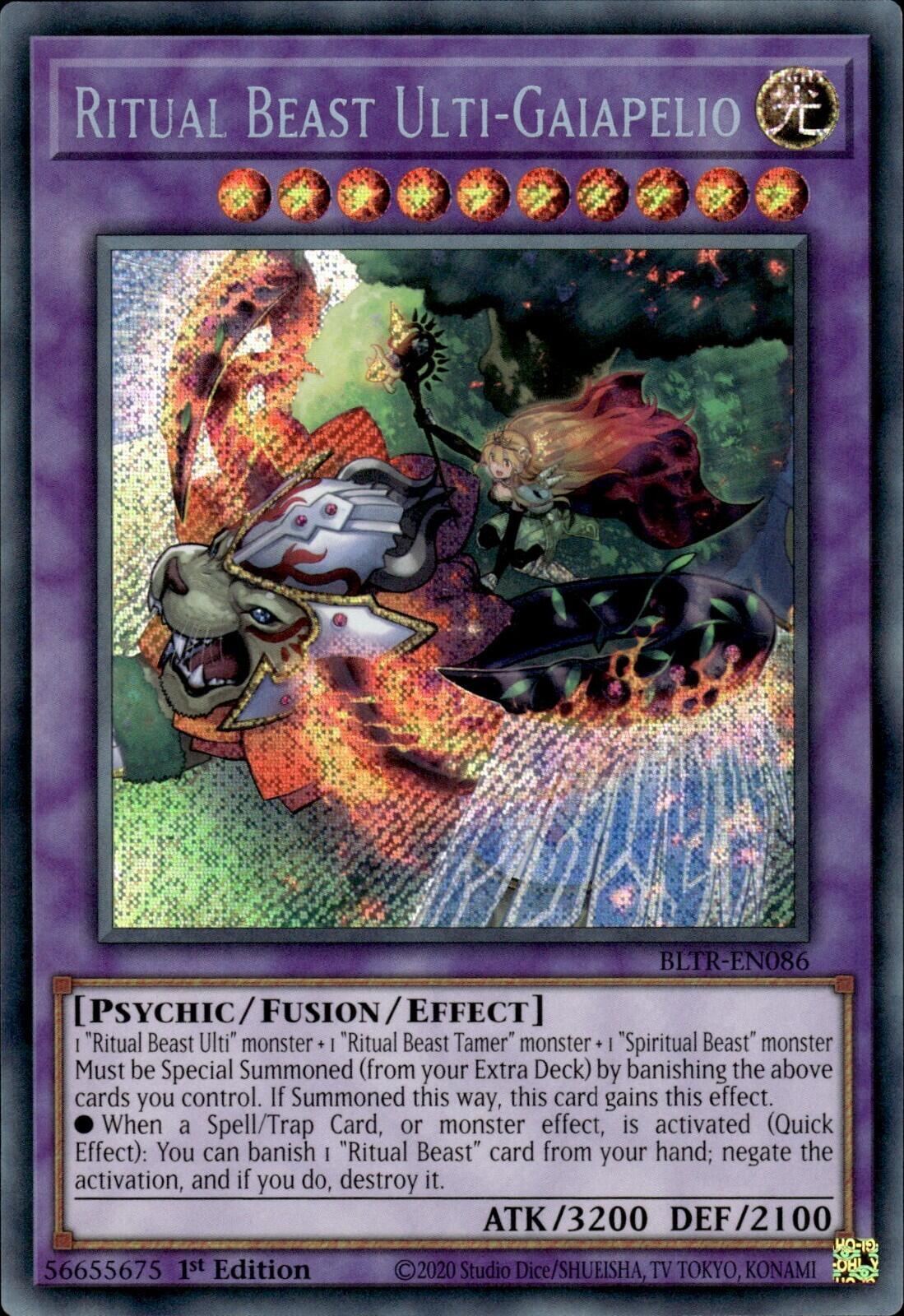 Ritual Beast Ulti-Gaiapelio [BLTR-EN086] Secret Rare | Jomio and Rueliete's Cards and Comics