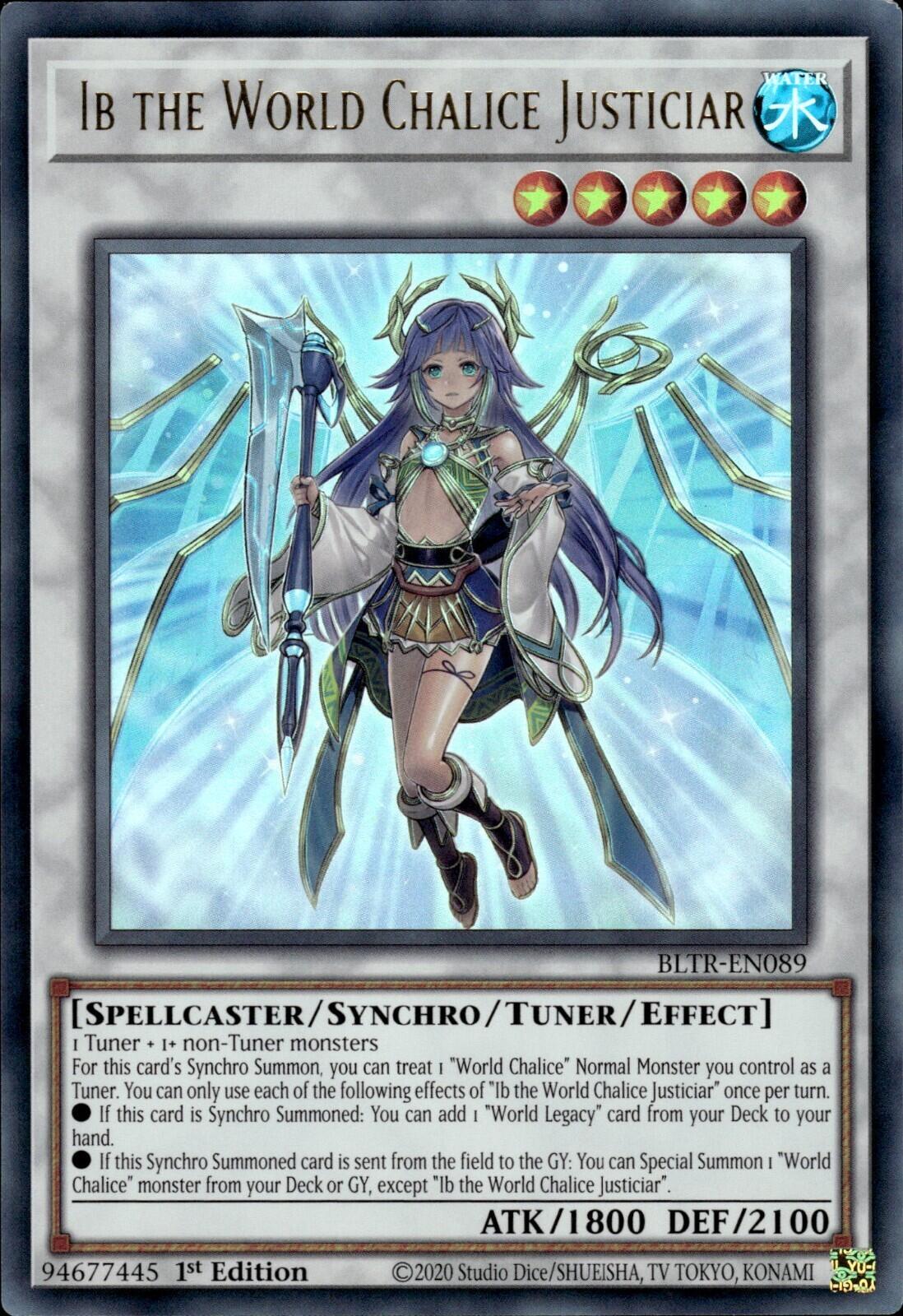 Ib the World Chalice Justiciar [BLTR-EN089] Ultra Rare | Jomio and Rueliete's Cards and Comics