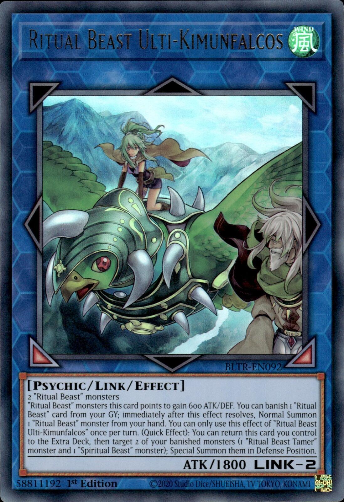 Ritual Beast Ulti-Kimunfalcos [BLTR-EN092] Ultra Rare | Jomio and Rueliete's Cards and Comics