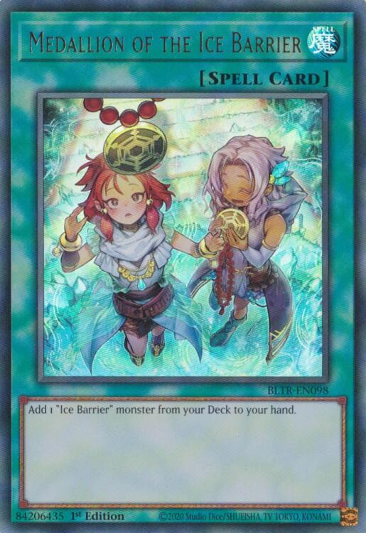 Medallion of the Ice Barrier (Alternate Art) [BLTR-EN098] Ultra Rare | Jomio and Rueliete's Cards and Comics