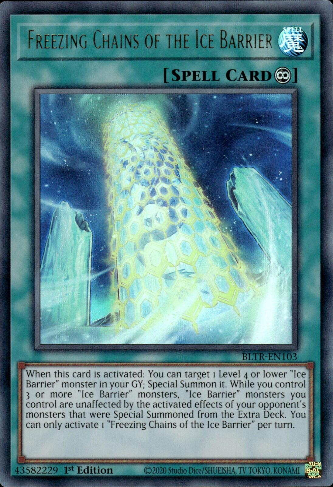 Freezing Chains of the Ice Barrier [BLTR-EN103] Ultra Rare | Jomio and Rueliete's Cards and Comics