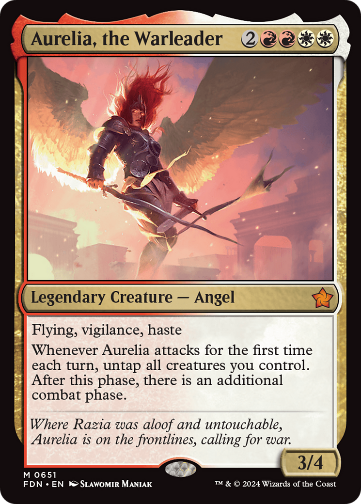 Aurelia, the Warleader [Foundations] | Jomio and Rueliete's Cards and Comics