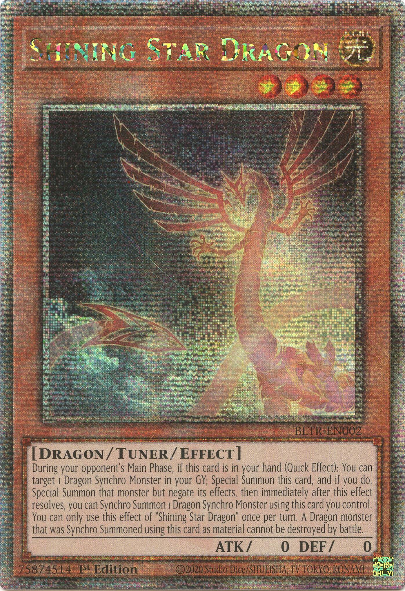 Shining Star Dragon (Quarter Century Secret Rare) [BLTR-EN002] Quarter Century Secret Rare | Jomio and Rueliete's Cards and Comics
