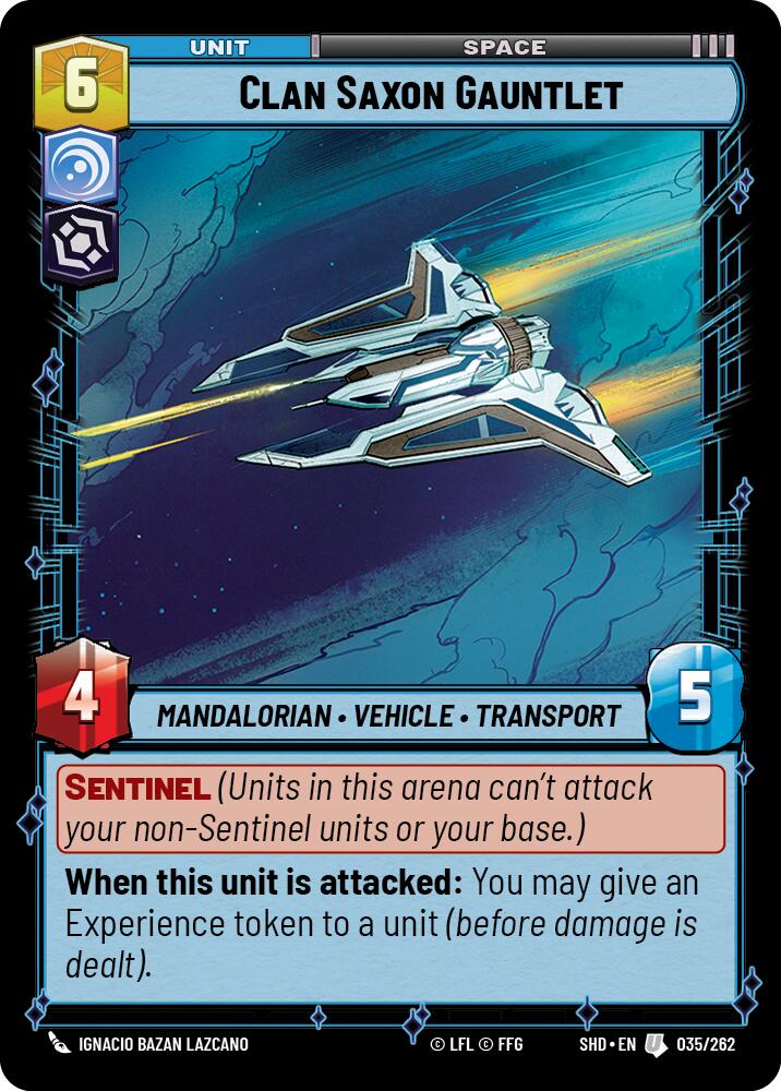Clan Saxon Gauntlet (035/262) (035/262) [Shadows of the Galaxy] | Jomio and Rueliete's Cards and Comics
