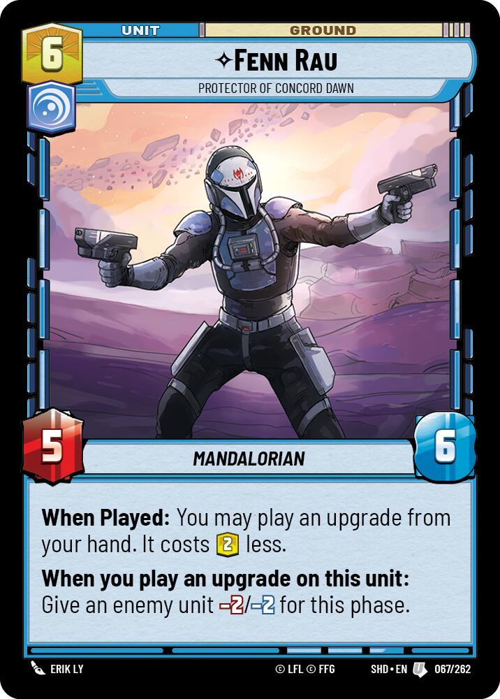 Fenn Rau - Protector of Concord Dawn (067/262) (067/262) [Shadows of the Galaxy] | Jomio and Rueliete's Cards and Comics