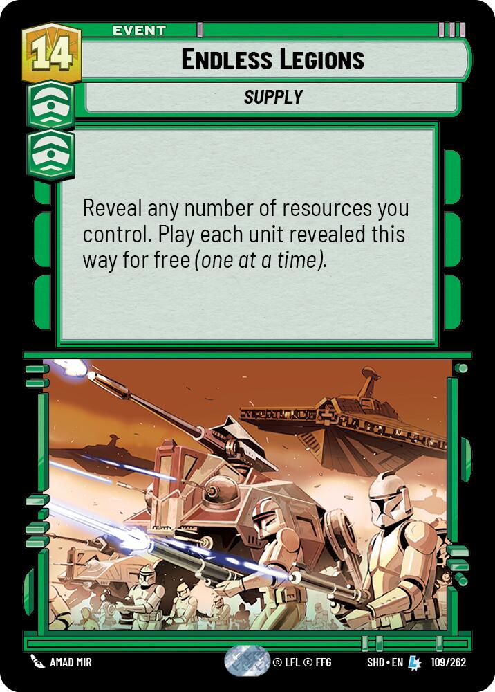 Endless Legions (109/262) (109/262) [Shadows of the Galaxy] | Jomio and Rueliete's Cards and Comics