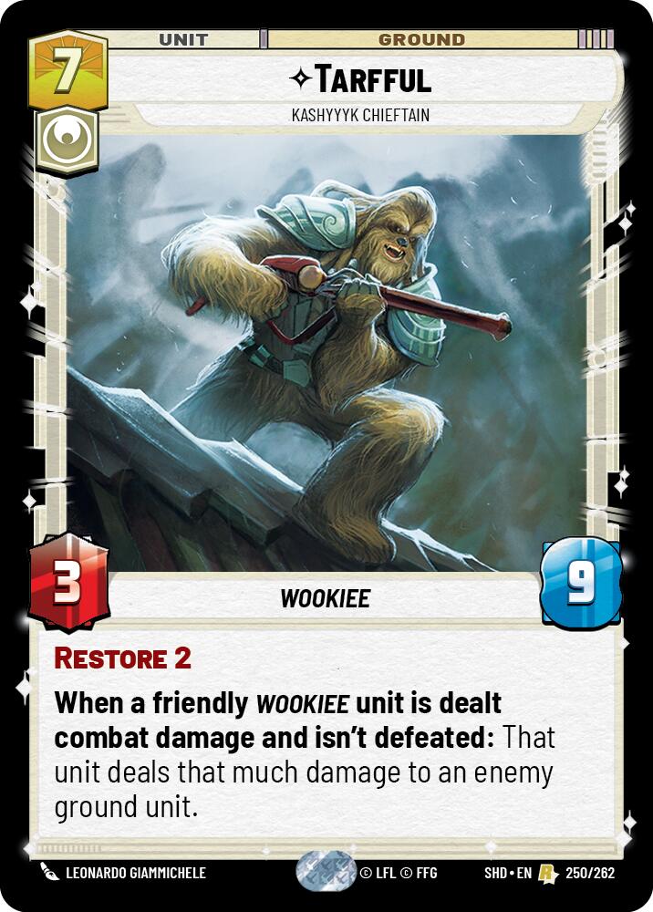 Tarfful - Kashyyyk Chieftain (250/262) (250/262) [Shadows of the Galaxy] | Jomio and Rueliete's Cards and Comics