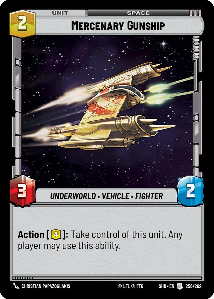 Mercenary Gunship (256/262) [Shadows of the Galaxy] | Jomio and Rueliete's Cards and Comics