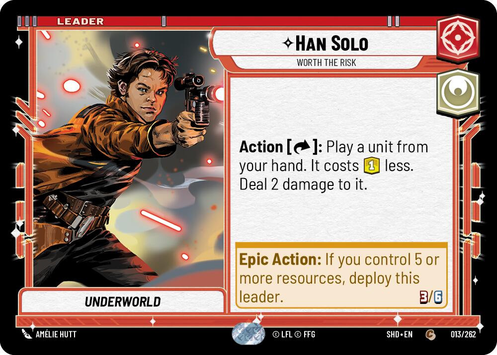 Han Solo - Worth the Risk (013/262) [Shadows of the Galaxy] | Jomio and Rueliete's Cards and Comics