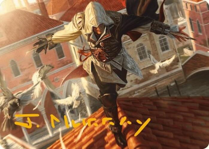 Ezio, Blade of Vengeance Art Card (Gold-Stamped Signature) [Assassin's Creed Art Series] | Jomio and Rueliete's Cards and Comics