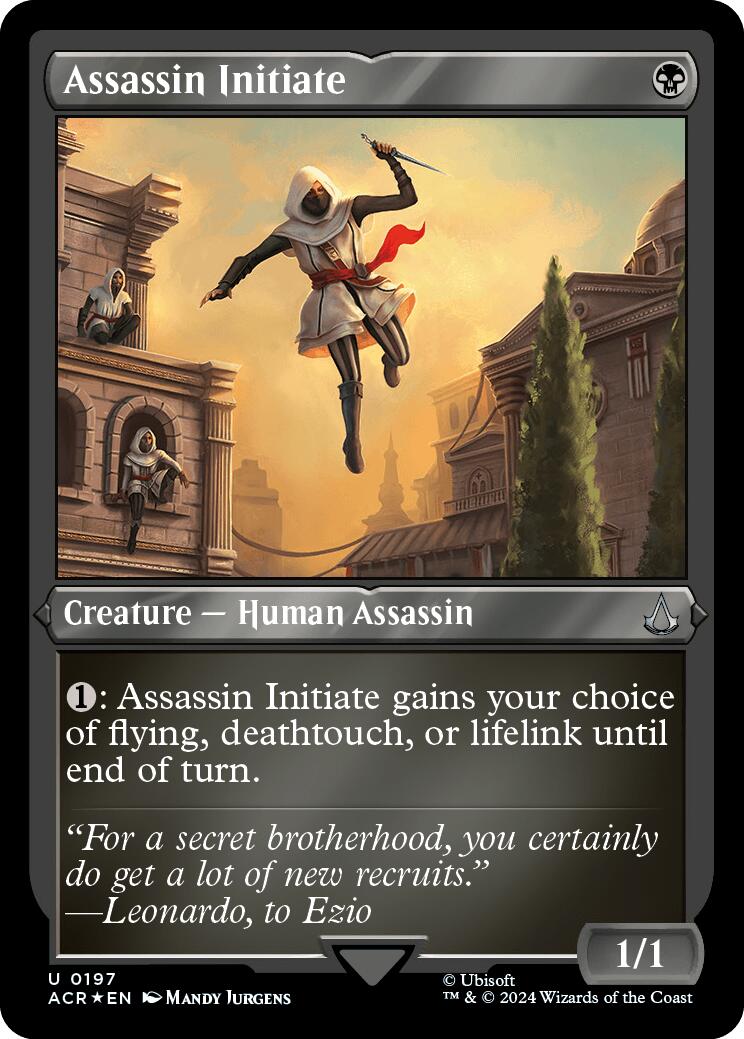 Assassin Initiate (Foil Etched) [Assassin's Creed] | Jomio and Rueliete's Cards and Comics