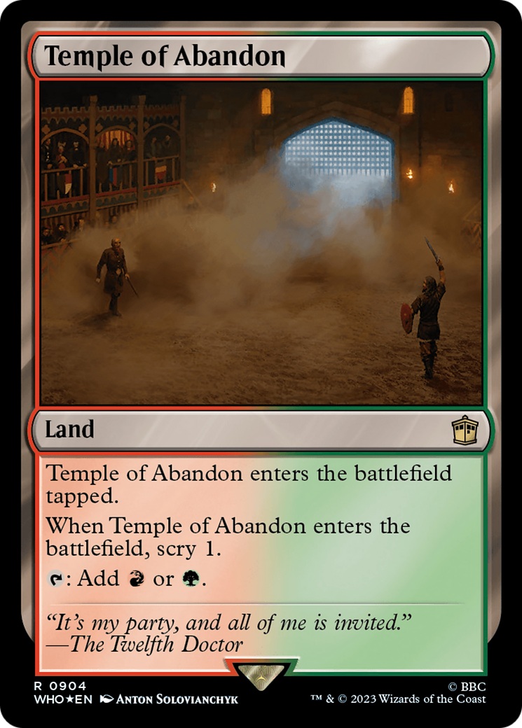 Temple of Abandon (Surge Foil) [Doctor Who] | Jomio and Rueliete's Cards and Comics