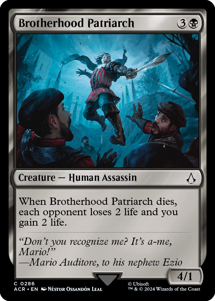 Brotherhood Patriarch [Assassin's Creed] | Jomio and Rueliete's Cards and Comics