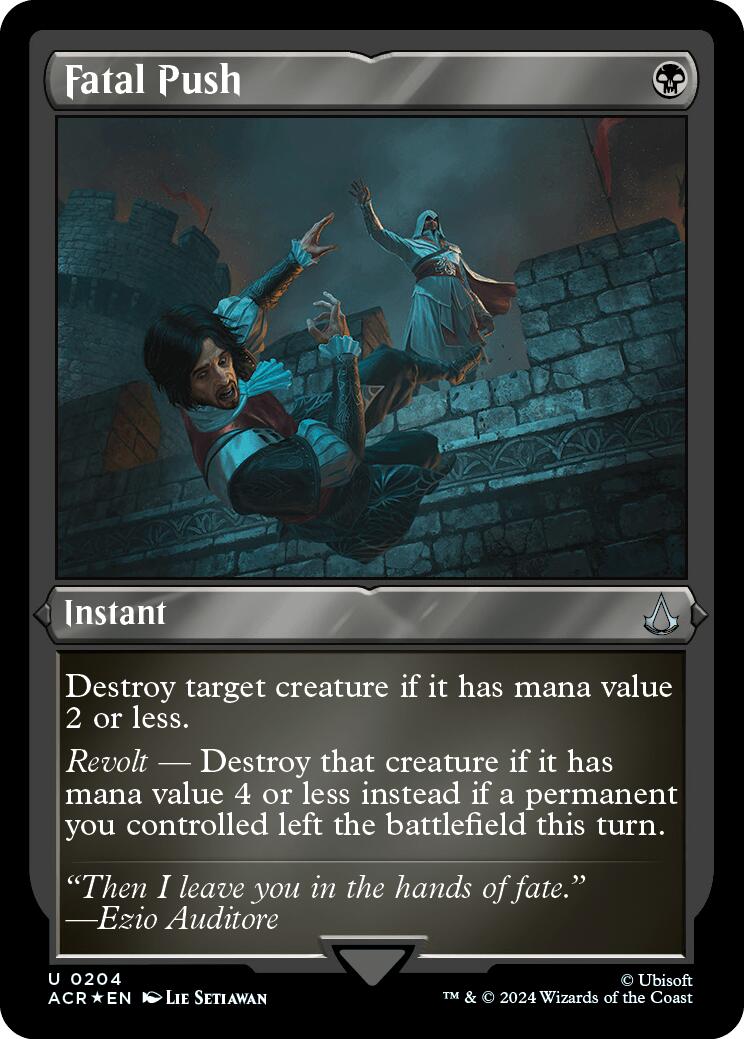 Fatal Push (Foil Etched) [Assassin's Creed] | Jomio and Rueliete's Cards and Comics