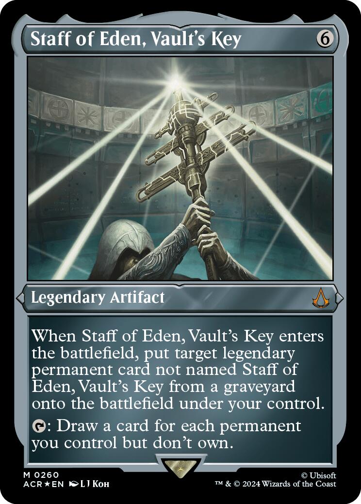 Staff of Eden, Vault's Key (Foil Etched) [Assassin's Creed] | Jomio and Rueliete's Cards and Comics