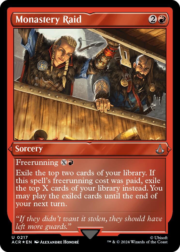 Monastery Raid (Foil Etched) [Assassin's Creed] | Jomio and Rueliete's Cards and Comics