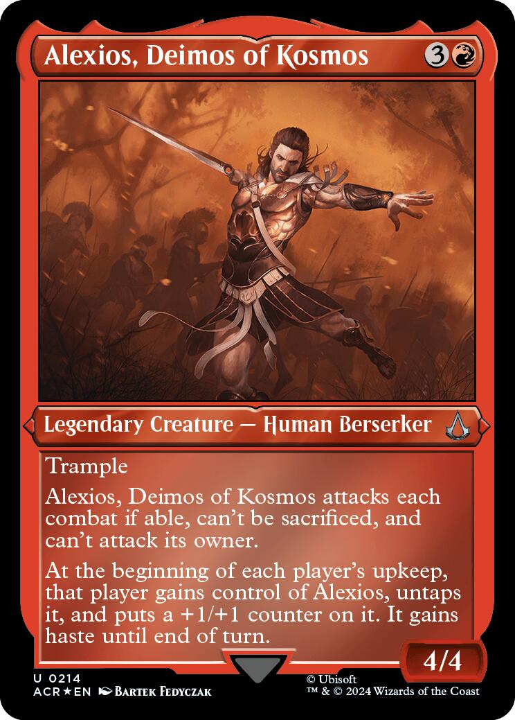 Alexios, Deimos of Kosmos (Foil Etched) [Assassin's Creed] | Jomio and Rueliete's Cards and Comics