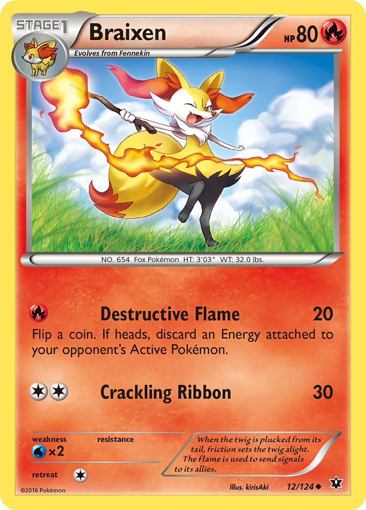 Braixen (12/124) [XY: Fates Collide] | Jomio and Rueliete's Cards and Comics