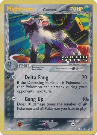 Mightyena (24/113) (Delta Species) (Stamped) [EX: Delta Species] | Jomio and Rueliete's Cards and Comics