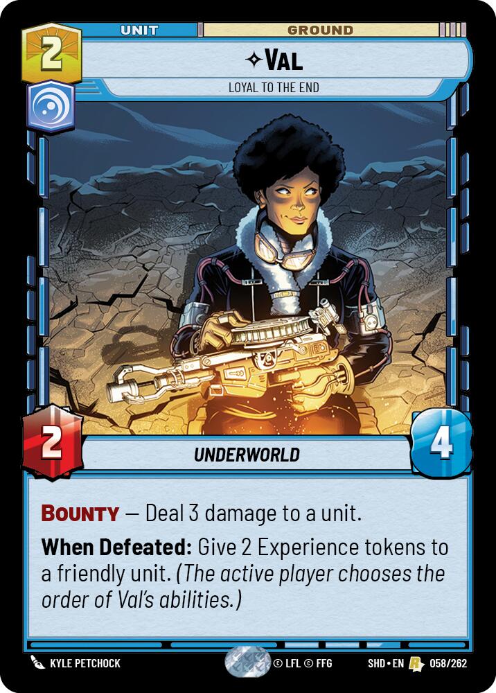 Val - Loyal to the End (058/262) (058/262) [Shadows of the Galaxy] | Jomio and Rueliete's Cards and Comics