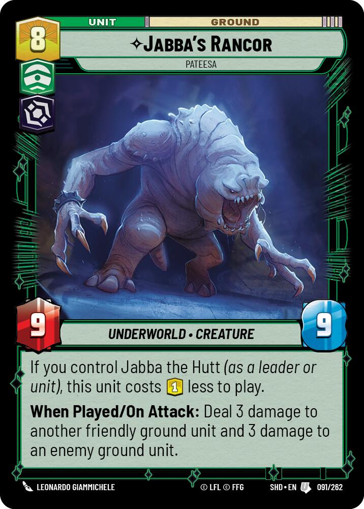 Jabba's Rancor - Pateesa (091/262) [Shadows of the Galaxy] | Jomio and Rueliete's Cards and Comics