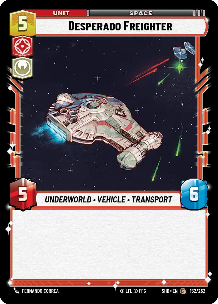 Desperado Freighter (152/262) (152/262) [Shadows of the Galaxy] | Jomio and Rueliete's Cards and Comics