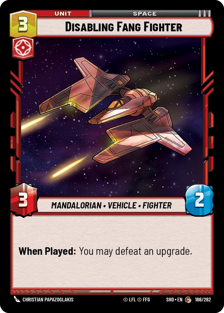 Disabling Fang Fighter (166/262) [Shadows of the Galaxy] | Jomio and Rueliete's Cards and Comics