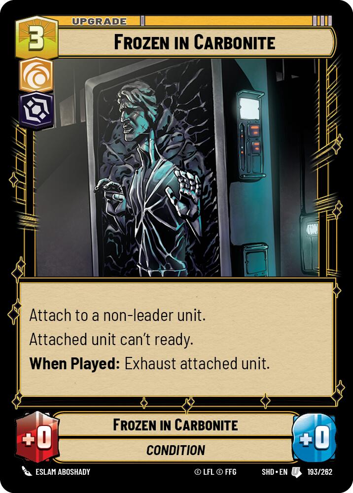 Frozen in Carbonite (193/262) (193/262) [Shadows of the Galaxy] | Jomio and Rueliete's Cards and Comics