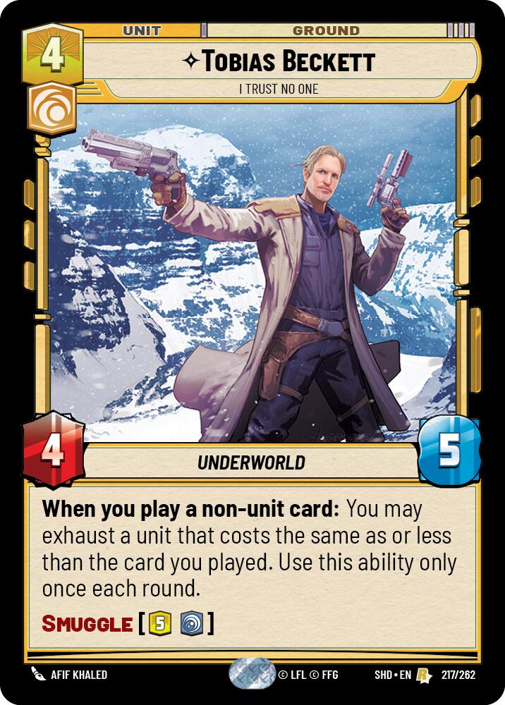 Tobias Beckett - I Trust No One (217/262) (217/262) [Shadows of the Galaxy] | Jomio and Rueliete's Cards and Comics