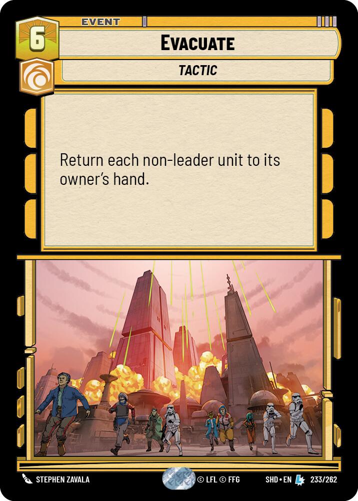 Evacuate (233/262) (233/262) [Shadows of the Galaxy] | Jomio and Rueliete's Cards and Comics