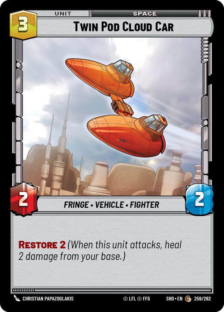 Twin Pod Cloud Car (259/262) [Shadows of the Galaxy] | Jomio and Rueliete's Cards and Comics