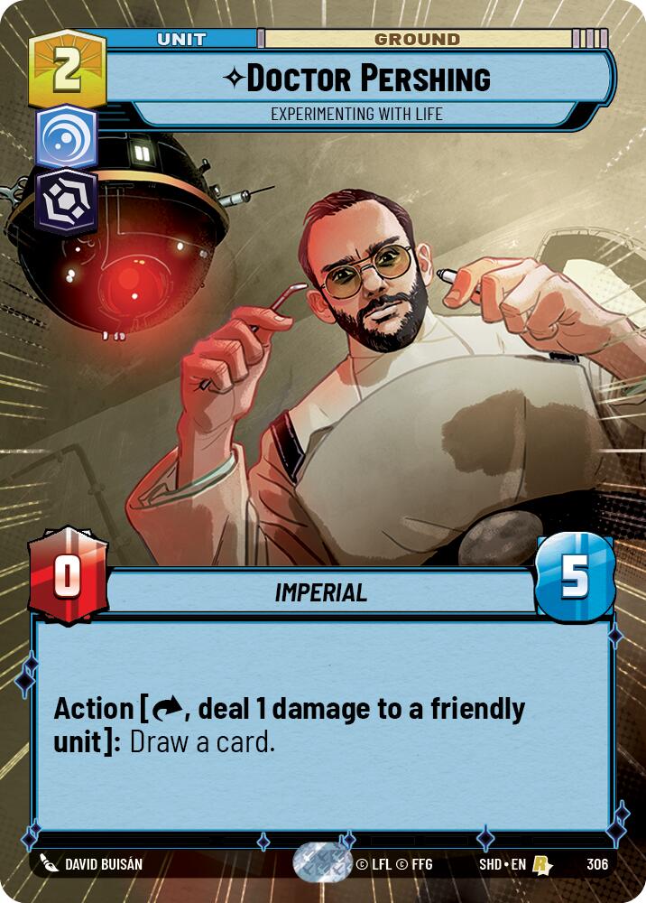 Doctor Pershing - Experimenting With Life (306) (Hyperspace) (306) [Shadows of the Galaxy] | Jomio and Rueliete's Cards and Comics