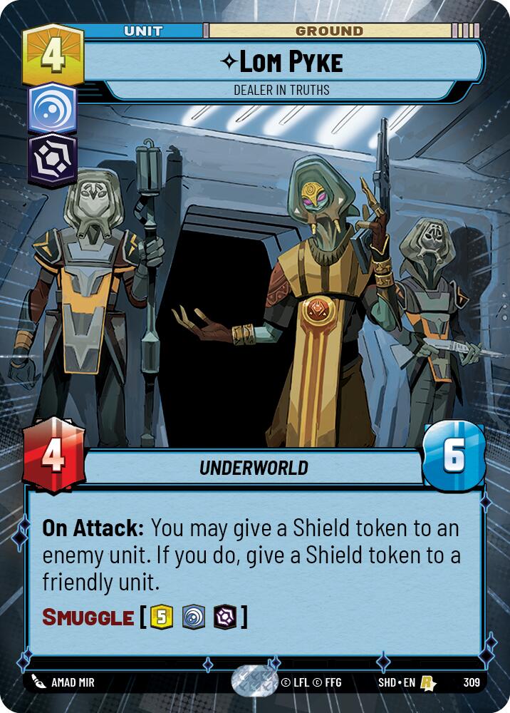 Lom Pyke - Dealer in Truths (309) (Hyperspace) (309) [Shadows of the Galaxy] | Jomio and Rueliete's Cards and Comics