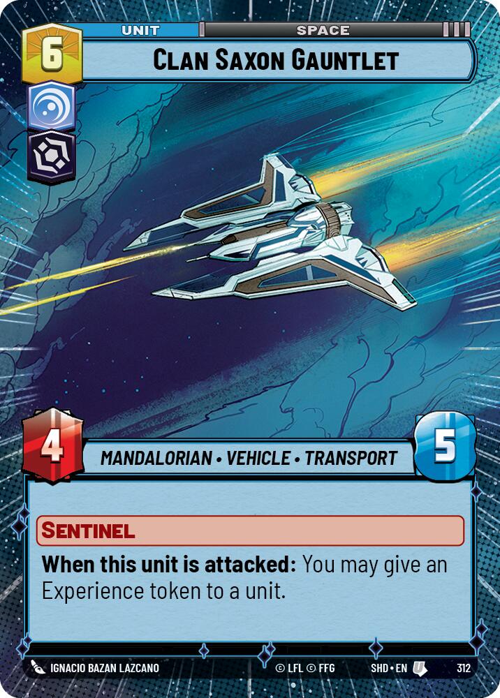 Clan Saxon Gauntlet (312) (Hyperspace) (312) [Shadows of the Galaxy] | Jomio and Rueliete's Cards and Comics