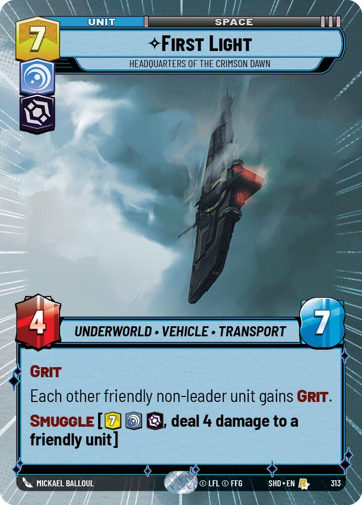 First Light - Headquarters of the Crimson Dawn (313) (Hyperspace) (313) [Shadows of the Galaxy] | Jomio and Rueliete's Cards and Comics