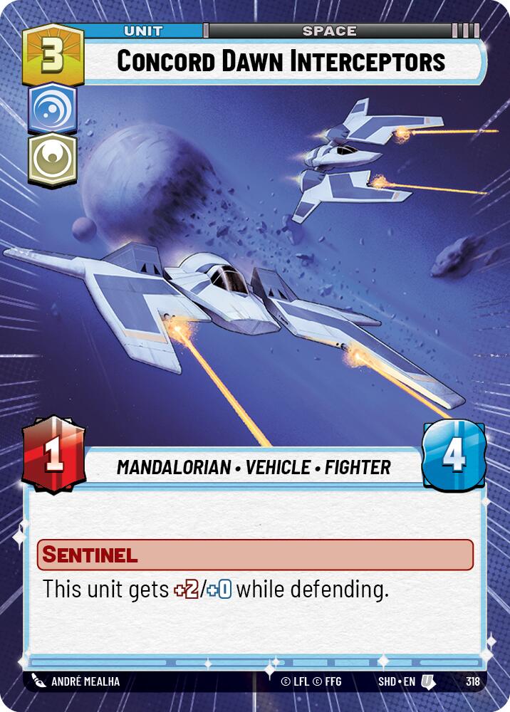 Concord Dawn Interceptors (318) (Hyperspace) (318) [Shadows of the Galaxy] | Jomio and Rueliete's Cards and Comics
