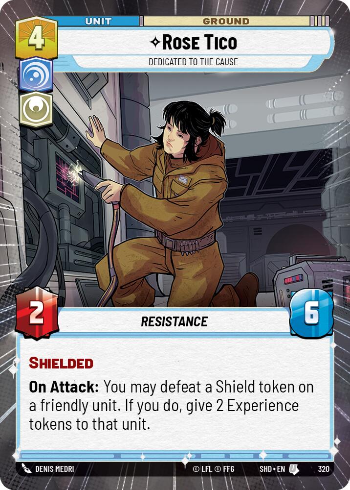 Rose Tico - Dedicated to the Cause (320) (Hyperspace) (320) [Shadows of the Galaxy] | Jomio and Rueliete's Cards and Comics