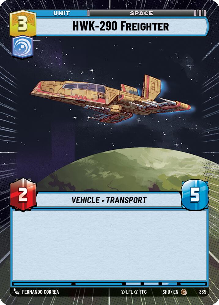 HWK-290 Freighter (335) (Hyperspace) (335) [Shadows of the Galaxy] | Jomio and Rueliete's Cards and Comics