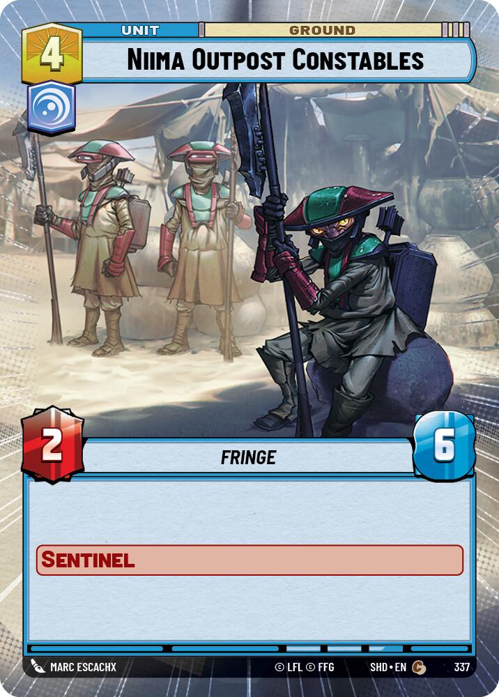Niima Outpost Constables (337) (Hyperspace) (337) [Shadows of the Galaxy] | Jomio and Rueliete's Cards and Comics