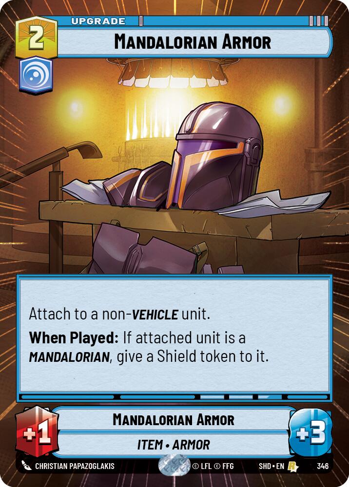 Mandalorian Armor (346) (Hyperspace) (346) [Shadows of the Galaxy] | Jomio and Rueliete's Cards and Comics