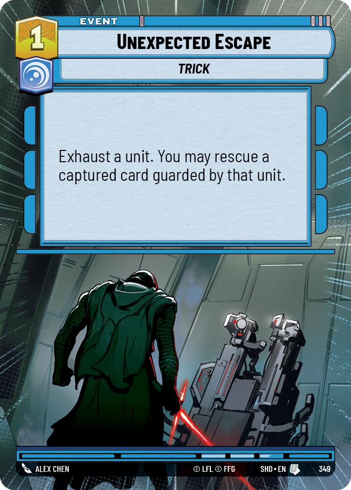 Unexpected Escape (349) (Hyperspace) (349) [Shadows of the Galaxy] | Jomio and Rueliete's Cards and Comics