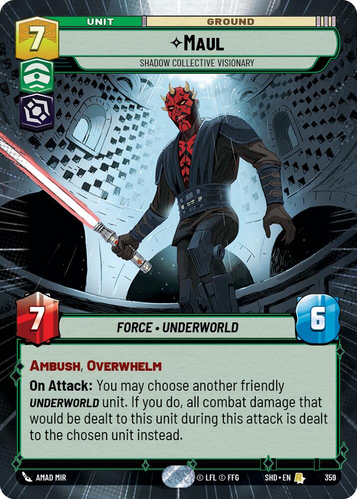 Maul - Shadow Collective Visionary (359) (Hyperspace) (359) [Shadows of the Galaxy] | Jomio and Rueliete's Cards and Comics