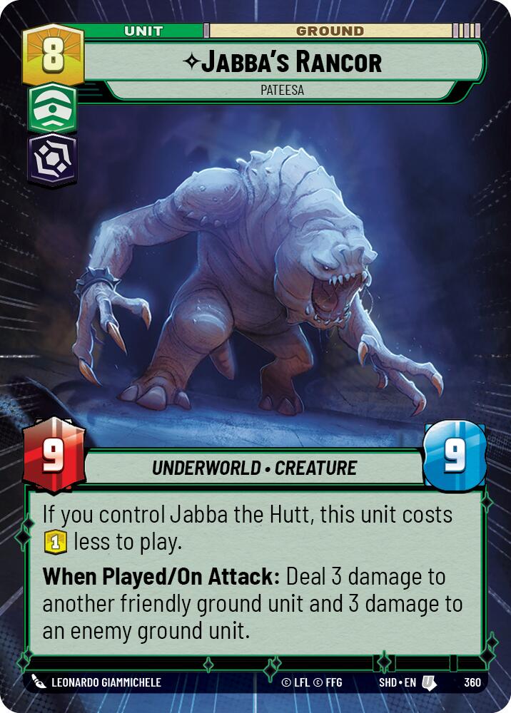Jabba's Rancor - Pateesa (360) (Hyperspace) (360) [Shadows of the Galaxy] | Jomio and Rueliete's Cards and Comics