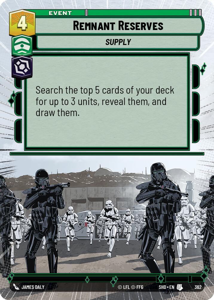 Remnant Reserves (362) (Hyperspace) (362) [Shadows of the Galaxy] | Jomio and Rueliete's Cards and Comics